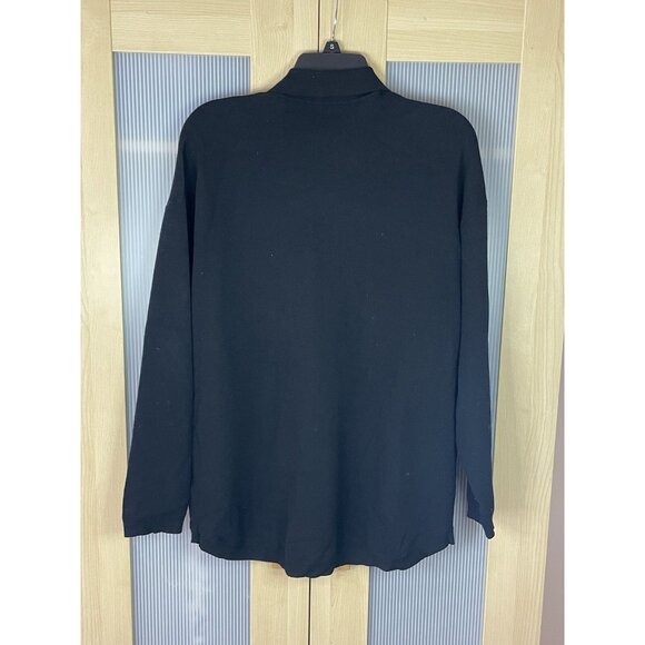 WILFRED Aritzia Ronnie Sweater Jacket Long Sleeve Black Sz S Oversize Casual Top - Picture 5 of 5